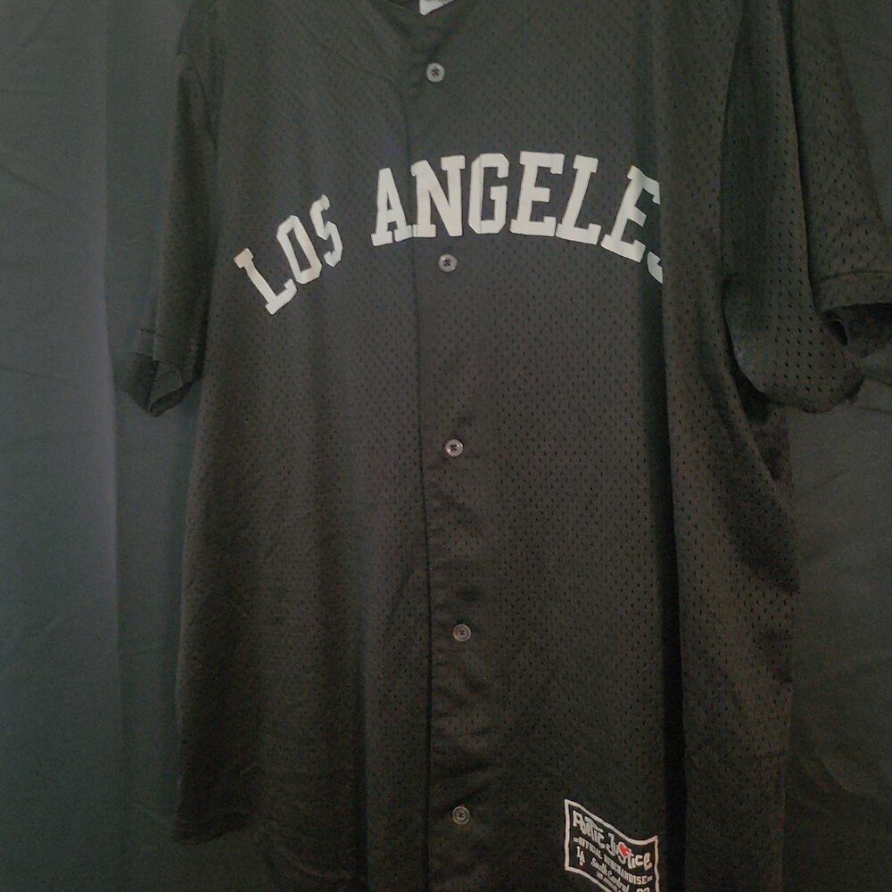 VINTAGE Poetic Justice Jersey LA Men Sz XL Black Tupac Shakur 2pac Hip Hop 1B - Picture 8 of 10